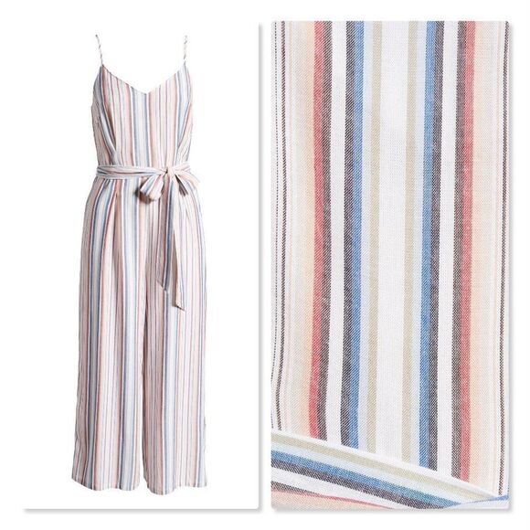 NEW! Love, Fire Stripe Belted Jumpsuit size Small - Picture 3 of 15